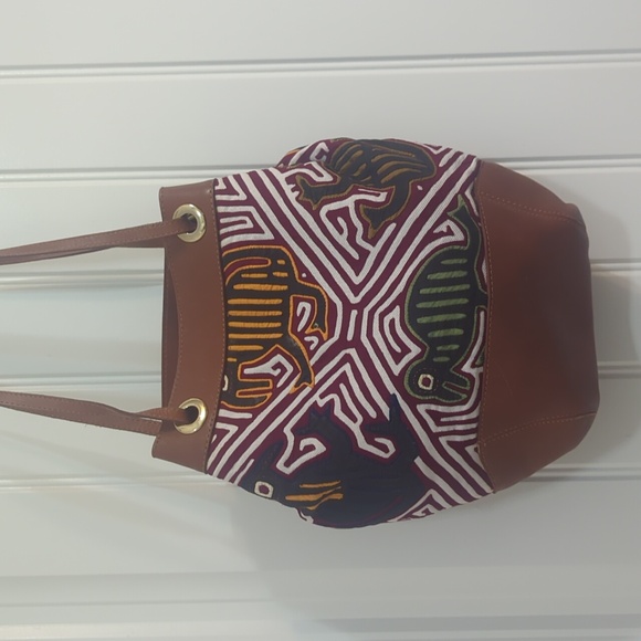 K. Peterson Mola Kuna Indian Handbag - Picture 4 of 10